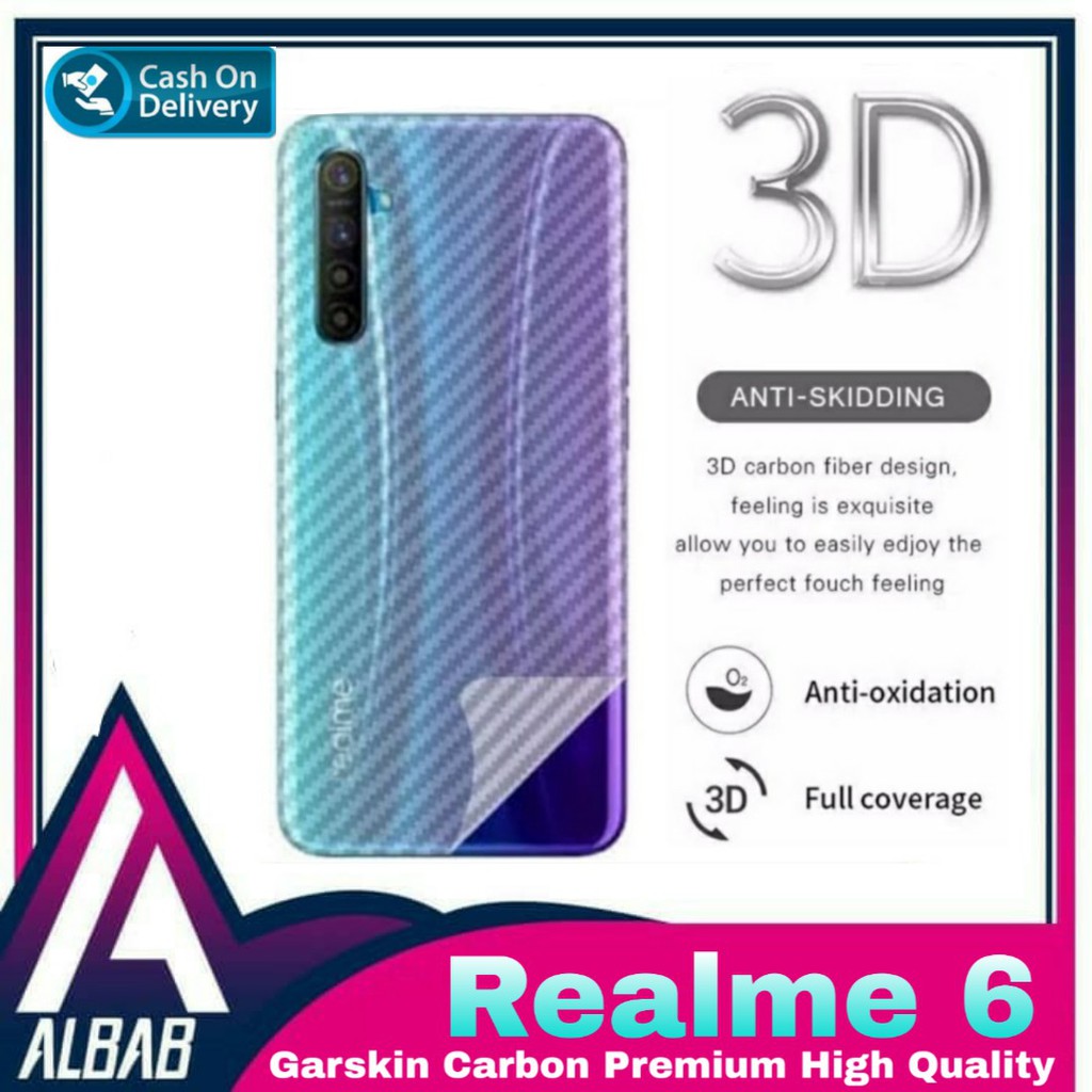 Garskin Carbon Realme 6 / Realme 6 Pro Back Screen Protector Skin