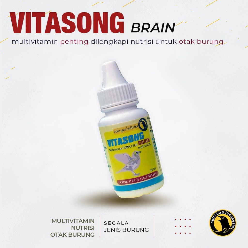 Vitasong Multivitamin Burung Nutrisi Otak Burung Kenari,Murai Batu,Cendet,Kacer,Cucak Ijo,Finch