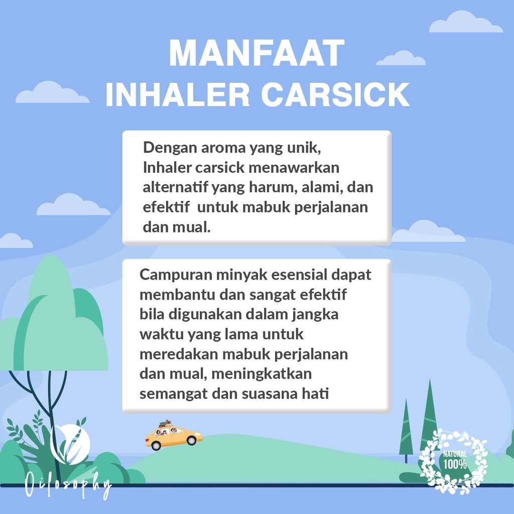 ESSENTIAL OIL INHALER ANTI MABUK MABOK PERJALANAN LAUT DARAT UDARA | MUAL | PUSING | AROMATERAPI