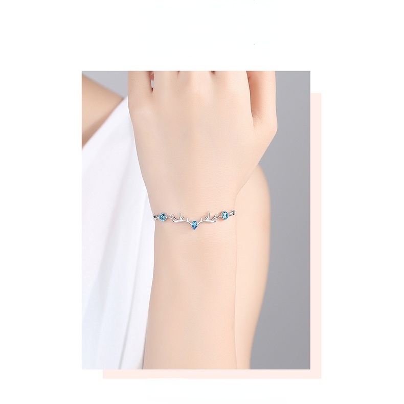 Gelang Bahan Stainless Steel 925 silver plated Gaya Korea Untuk Wanita