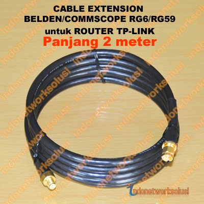 TP-LINK ROUTER CABLE EXTENSION KABEL EKSTENSION BELDEN/COMMSCOPE (2M)