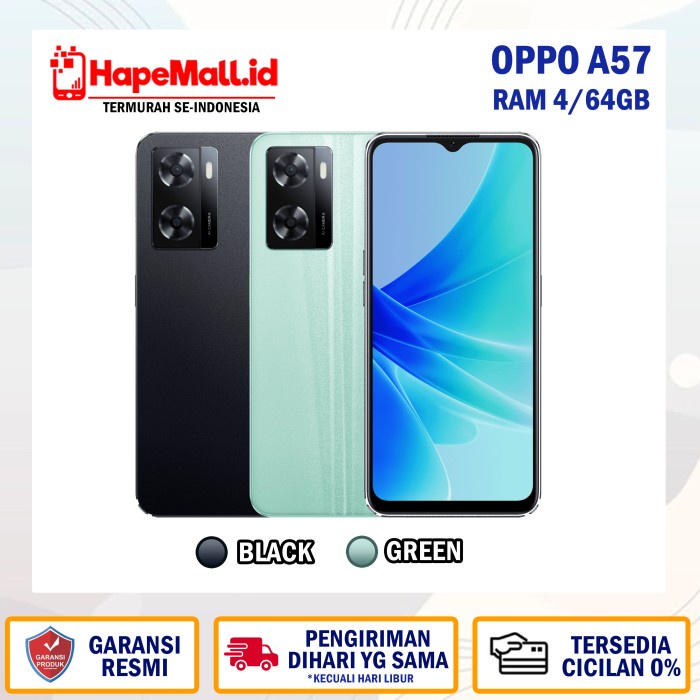 OPPO A57 2022 4G RAM 4 / 64GB GARANSI OPPO INDONESIA TERMURAH