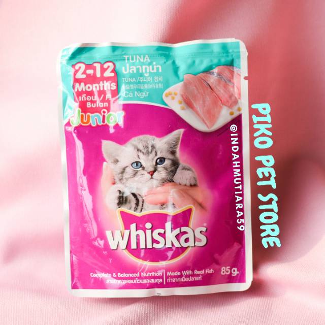 Cara penyajian whiskas junior tuna