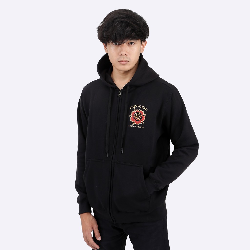 NIMCO ZIP HOODIE | OZH02-U004-BLACK  Hoodie Uniex