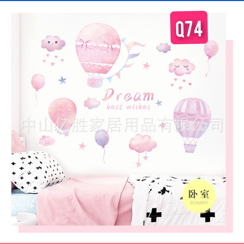 STIKER DINDING KAMAR ANAK WALLSTICKER MODERN Q 70 71 72 73 74 75 FRAME MINIMALIS MODEL PARIS PANTAI