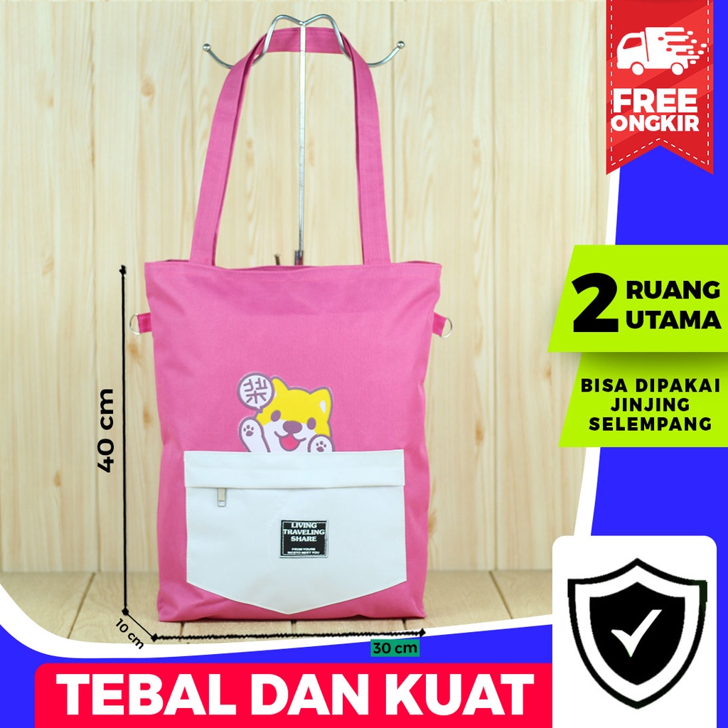 NEW TOTE BAG RESLETING Tas Selempang Wanita Pink Tas Fashion OOTD Lucu Slingbag Cewek Casual Murah