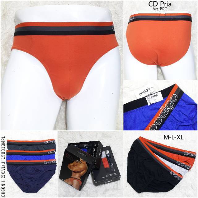 Paket 3 Pcs CD Celana/ Pakaian Dalam Boxer Pria Codigo Burgos Premium Murah berkualitas