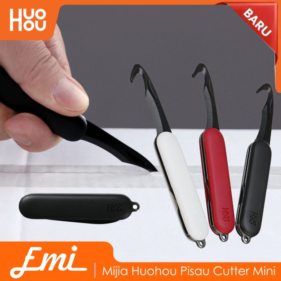 Mijia Huohou Pisau Cutter Mini Fold Fruit Knife Camp Tool - Hitam