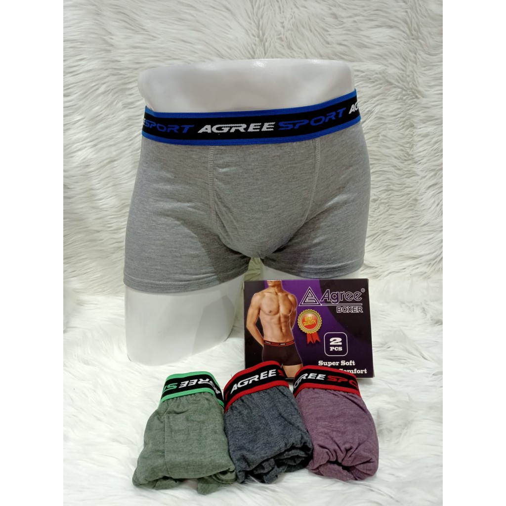 2 PCS BOXER PRIA | BOXER AGREE | CELANA DALAM PRIA