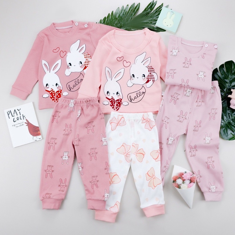 BARU! LIO048 Girls Baby Hampers Baju Tidur Piyama Setelan Sleepwear Bayi Perempuan Adem