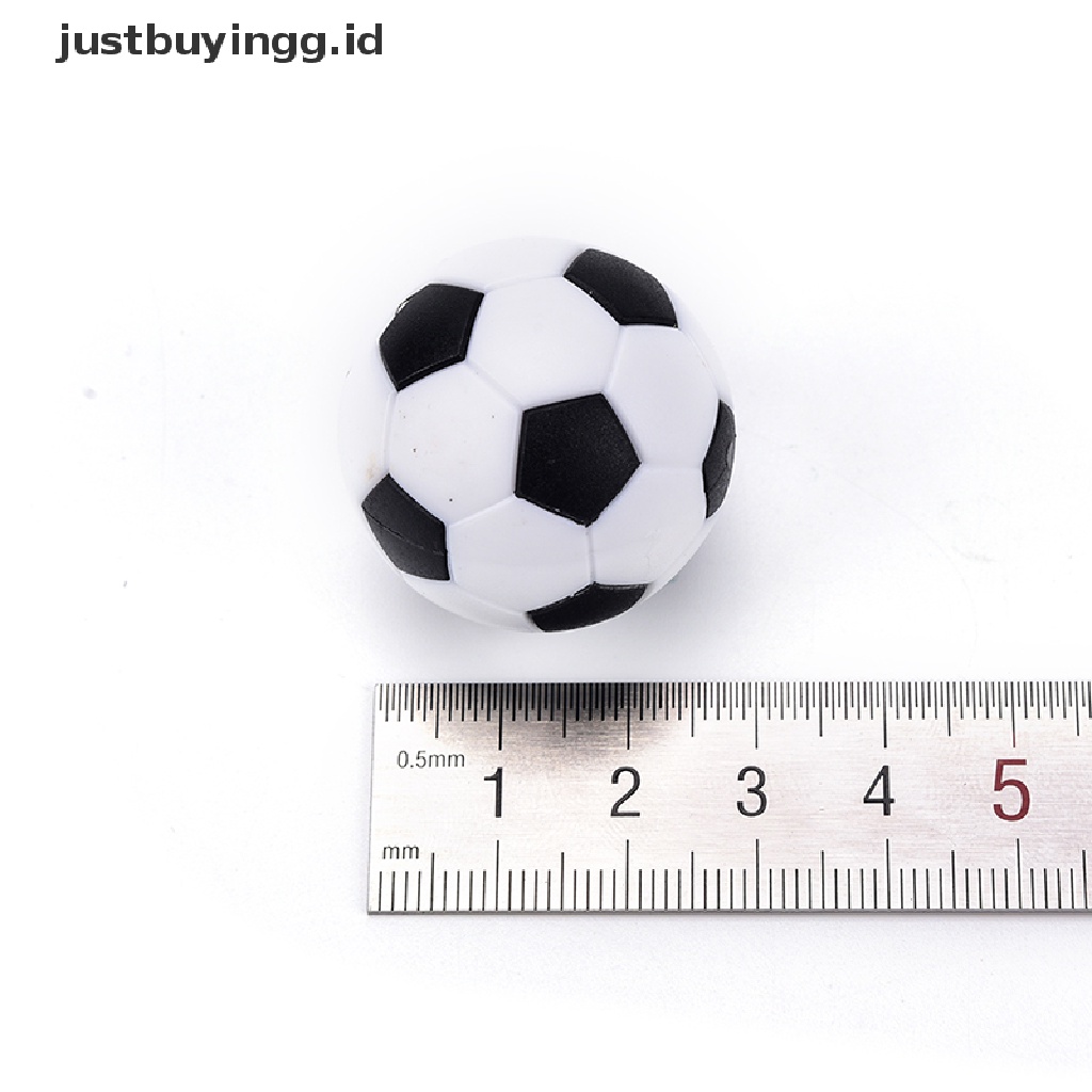 Justbuyingg.Id 4pcs Bola Foosball 32mm Bahan Plastik Warna Hitam &amp; Putih