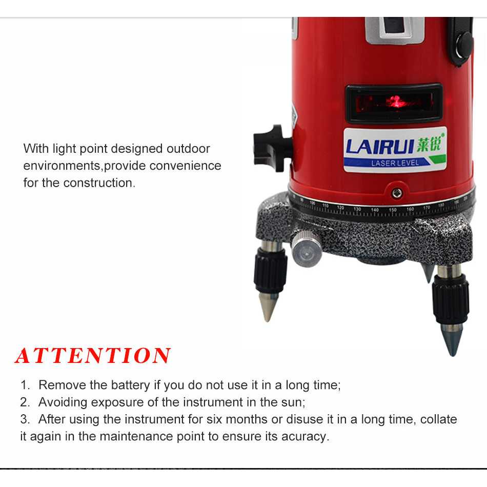 LAIRUI Laser Ukur Self Leveling Laser 5 Line 6 Point - T5