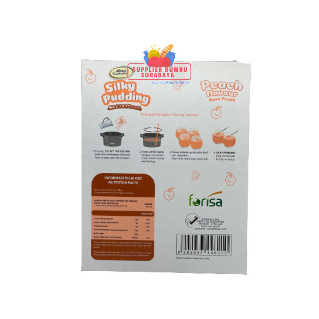 Silky Pudding Forisa Rasa Peach 155g - PUYO Puding Susu Smooth