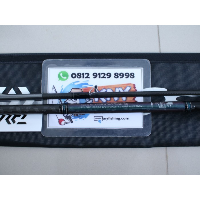 rod joran cumi daiwa emeraldas 79lml-sd pancing cumi dan casting elite 88 joran