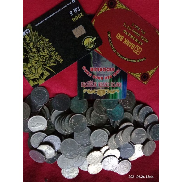 uang lama koin 25 rupiah  thn 1971