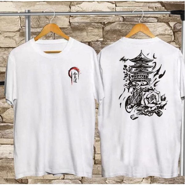 RevengeEleven KAOS DISTRO Samurai Pagoda / Kaos Pria / Kaos Murah / Atasan Pria / Kaos Jepang