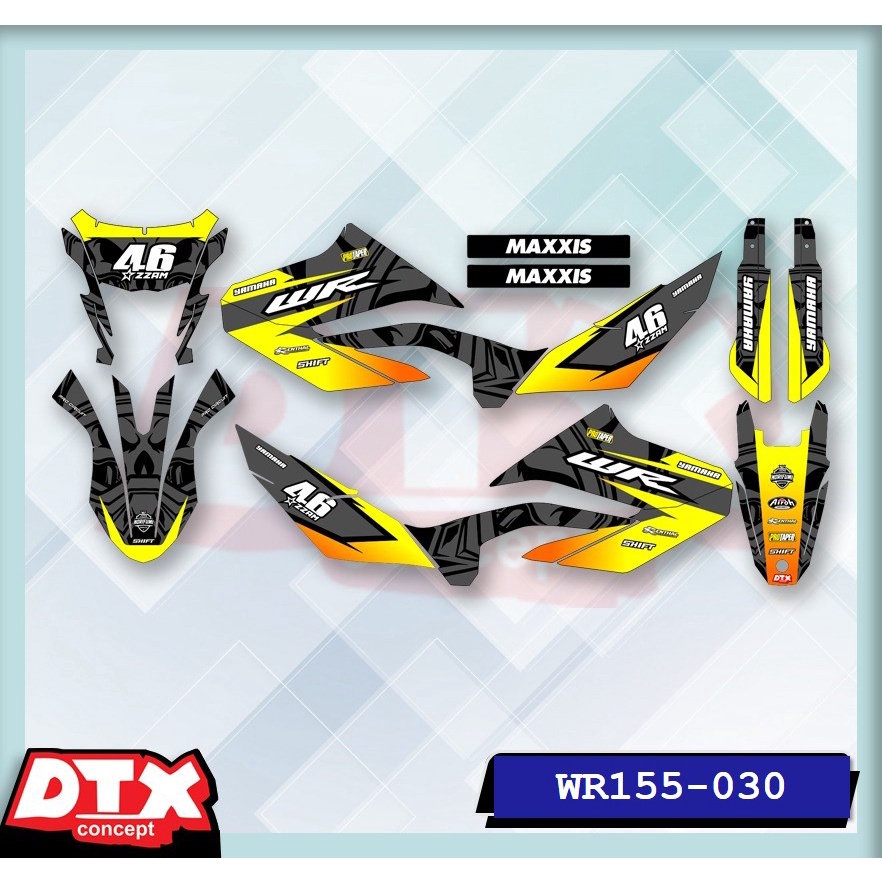 decal wr155 full body decal wr155 decal wr155 supermoto stiker motor wr155 stiker motor keren stiker motor trail motor cross stiker variasi motor decal Supermoto YAMAHA WR155-030