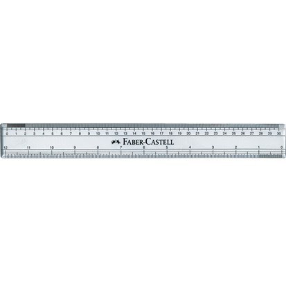 Penggaris 30 cm Faber Castell - Ruler Scale 12 inch / 30 cm