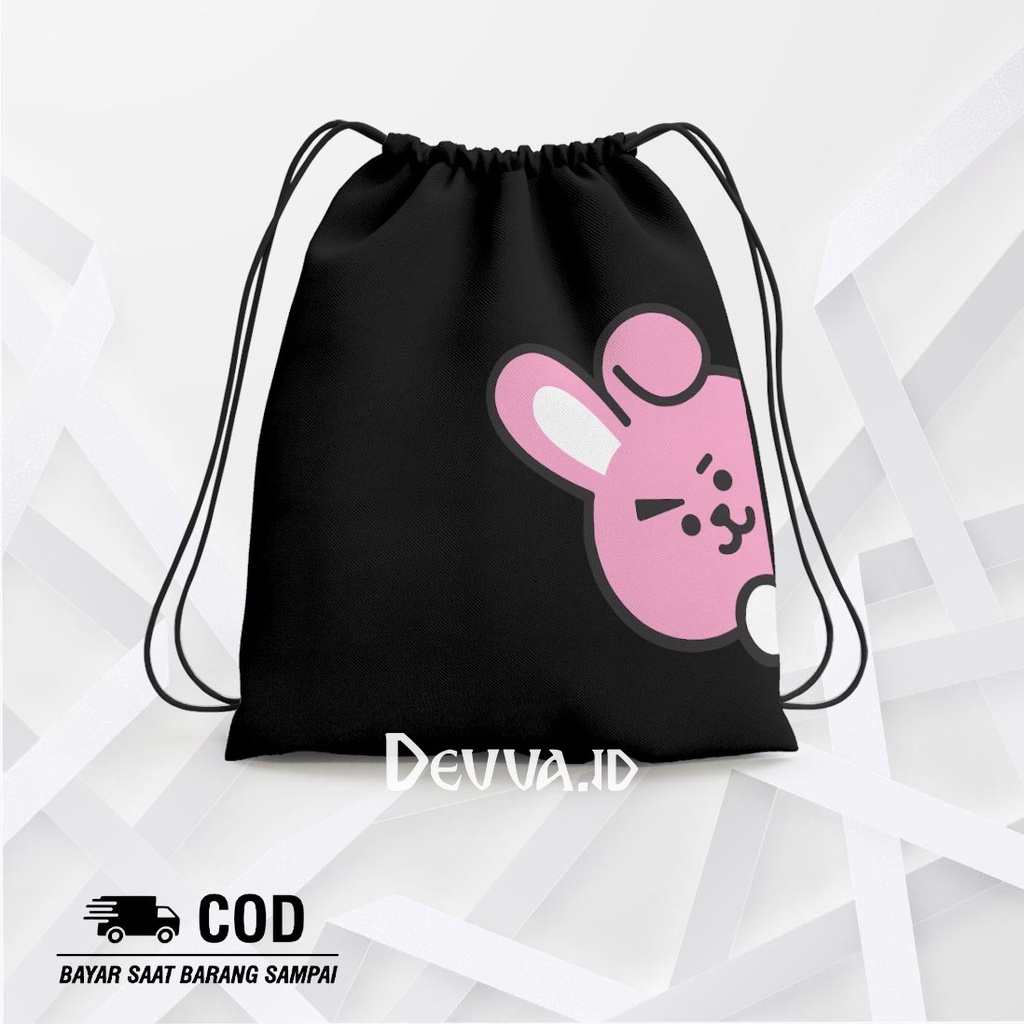 Tas Serut Peek Cooky String Bag Bts Muat Banyak Barang Ukuran 36 X 31 Cm | Devva.Id