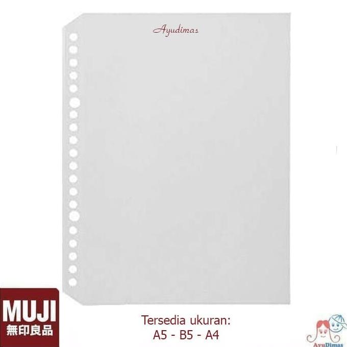 

Office & Stationery | Document Organizer | Muji Punched Pocket Refill Transparent - Isi Binder Plastik Transparan | Best Seller