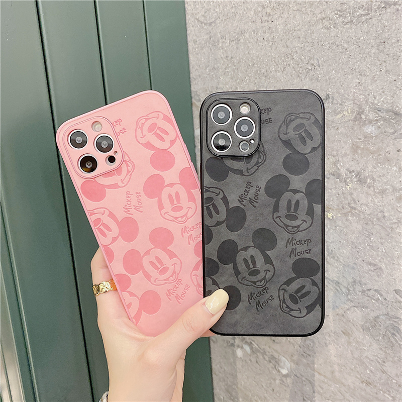 Case Pelindung Lensa Bahan Silikon Motif Mickey Mouse Untuk IPhone 14 pro MAX 13Pro MAX 12 pro 6 6s 7 8 Plus 11 X XS XR