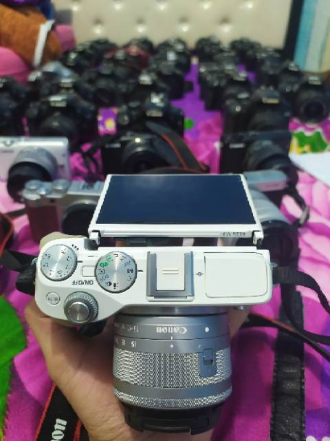 mirrorless canon eos m3 mulus kamera vlog  lensa 15-45mm m3 / m 3 bonus tas siap selfie-8