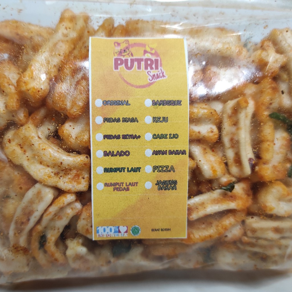 Kerupuk Seblak Belimbing Putih 100gr Extra Daun Jeruk