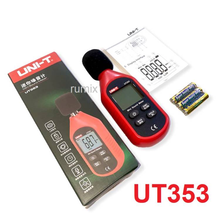 UNI-T UT353 Sound Noise Level Meter Desibel Desible Alat Pengukur Suara Tester Mini LCD UT-353 UT 353