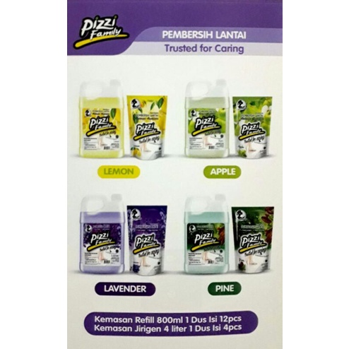 Pembersih lantai refill 800 ml Merk PIZZI