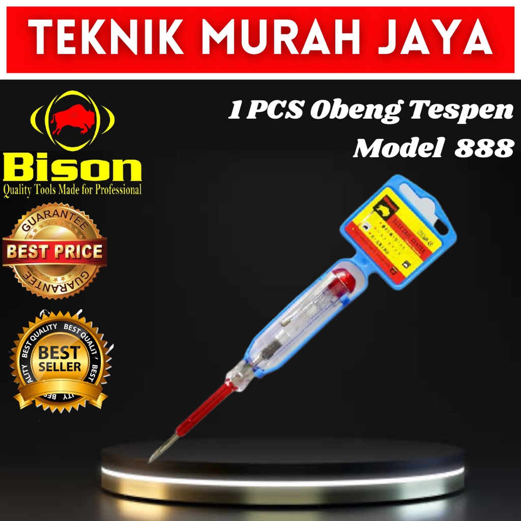 BISON OBENG TESPEN LISTRIK AC TESTPEN TEST PEN ELECTRIC TESTER 888 - My