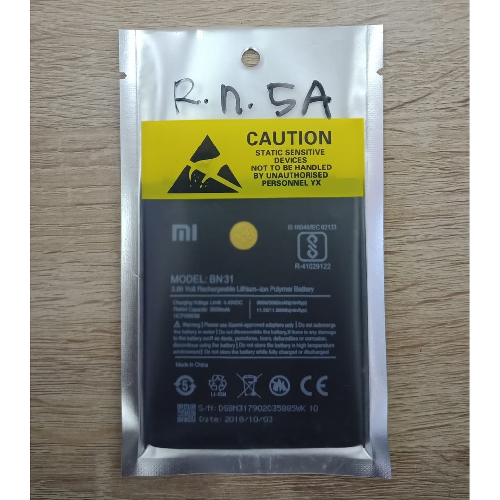 Baterai Redmi note 5a Bergaransi