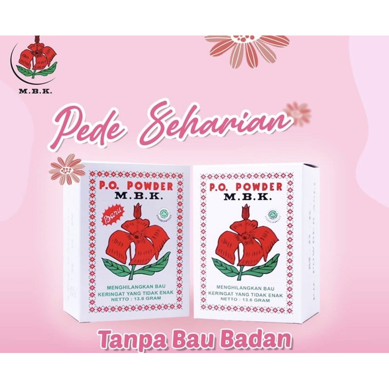 Mbk Powder Deodorant Ampuh / Bedak Manjur Silver  Dan Putih- Sachet / Eceran 13.6 Gram