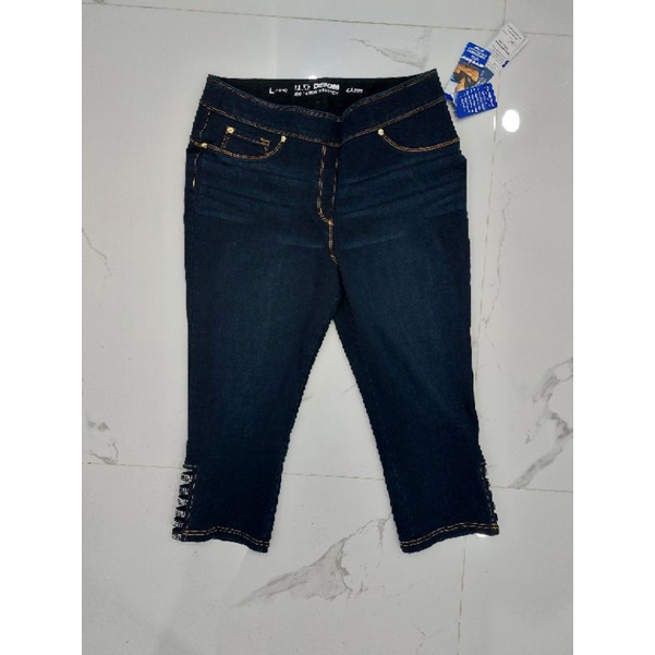 NEW Nygard Luxe Denim Slims Capri L celana 3/4 jeans
