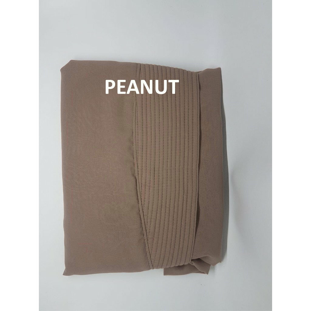 Jilbab Instan 2 Layer Jumbo Nesrin Hijab Syari Kerudung Khimar Terbaru-PEANUT