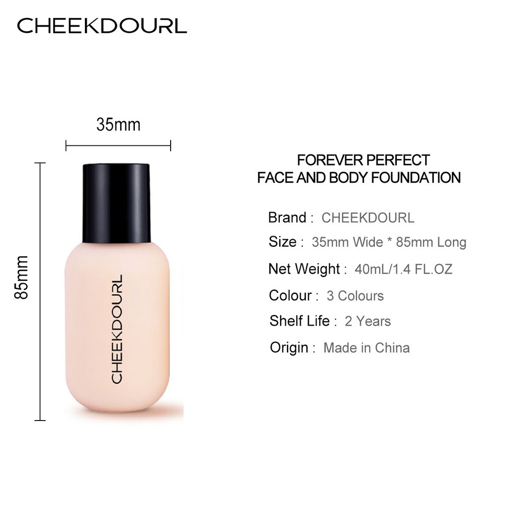 CHEEKDOURL Forever Perfect Liquid Foundation Long Lasting Oil Control Cream MakeUp Kosmetik  Long la