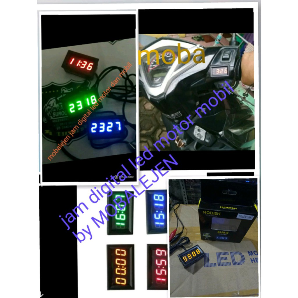 [Ready Stok]  jam digital led buat mobil dan motor terbatas