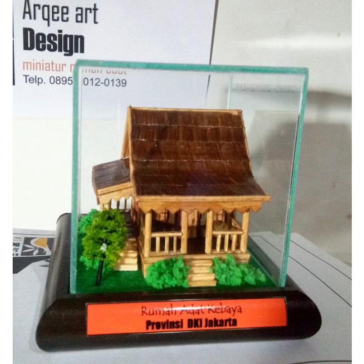 Jual Miniatur Rumah Adat Betawi - DKI Jakarta ( kotak akrilik