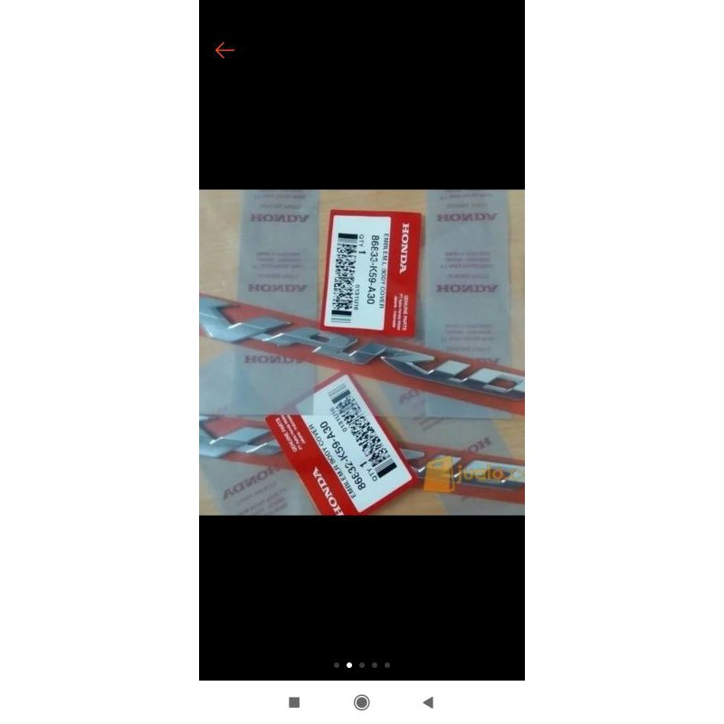emblem timbul vario 125 150 old original set kanan kiri