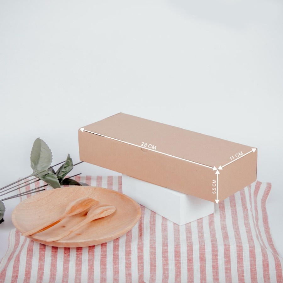 Dus Donat Mini Box Hampers Packaging Cake GiftBox Ukuran 28x11x5.5 cm (Isi 10pcs)