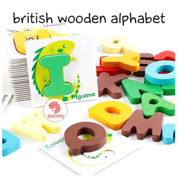 Zoetoys British Wooden Toy Alphabet | Mainan Anak | Mainan edukasi | Cari Kado