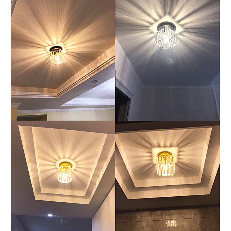 Nordic Kitchen Led Light Ceiling Lights Fixtures Modern Surface Mount Glass Hanging Ceiling   Lamp for Living Room Round Square