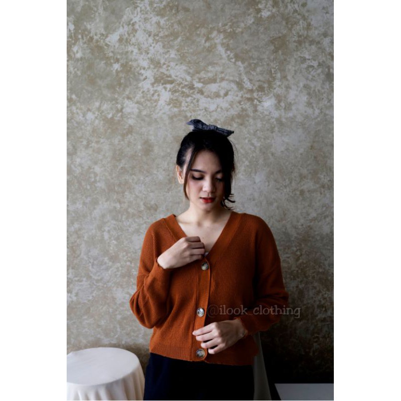 MARSHA KNITTED CARDI - CARDIGAN WANITA TANGAN PANJANG