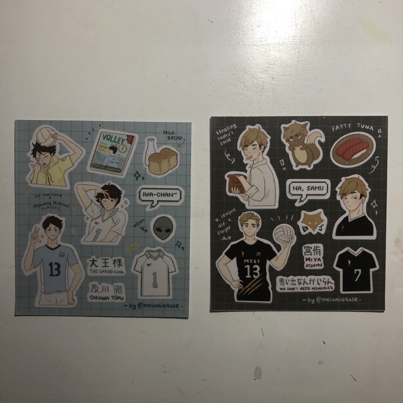 Haikyuu Oikawa Tooru Atsumu Miya Miscut Stickers by melaniakxle