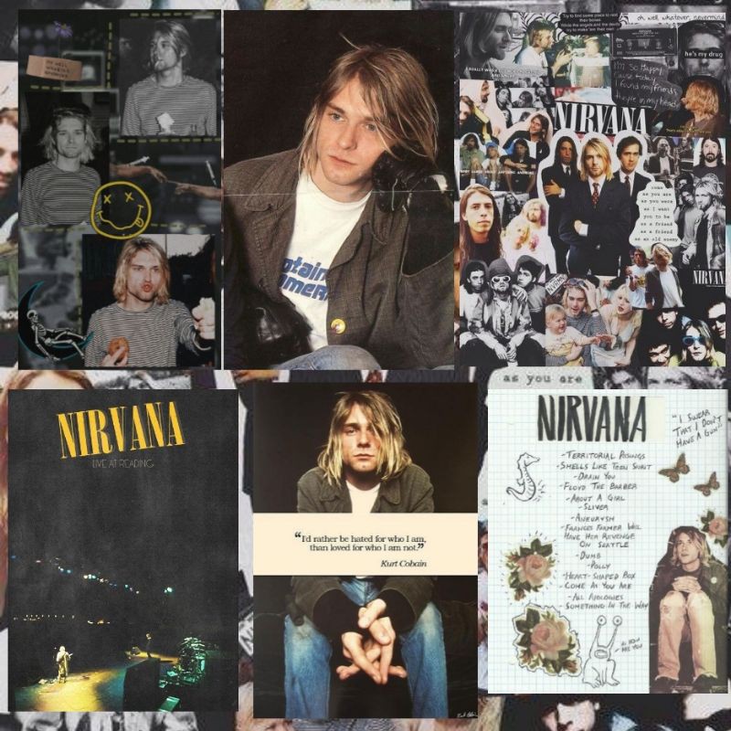 #68647 Curt Cobain Band Musik Poster Plakat Nirvana 91x61cm 