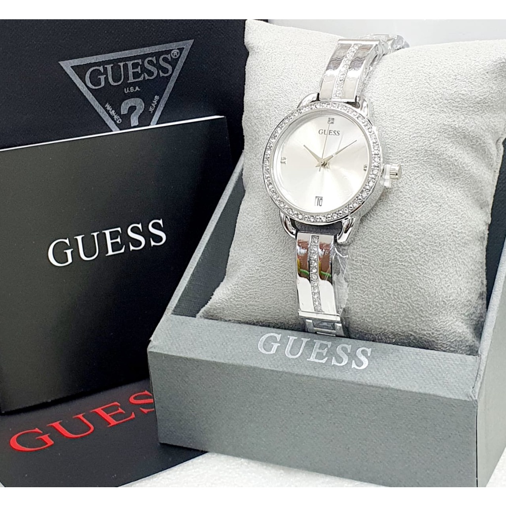 Jam Tangan Wanita Fashion C31156T Tali Rantai Case Mutiara Tanggal Aktif Free Box Exclusive &amp; Baterai