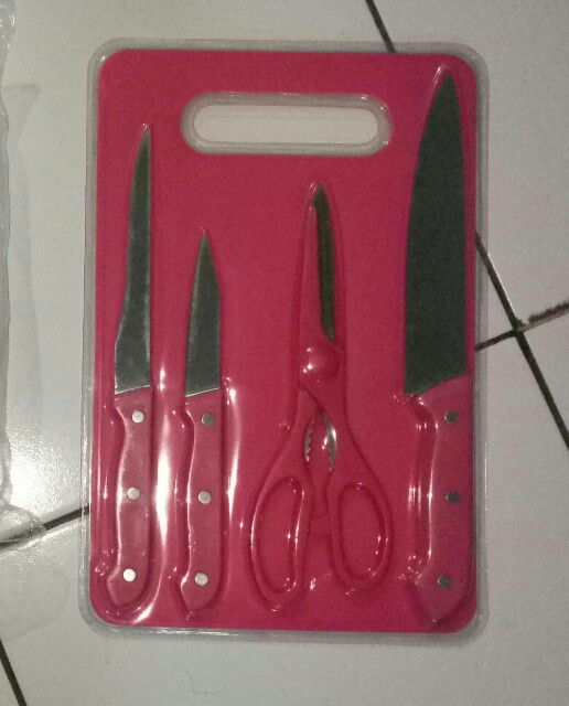 Pisau Dapur Set Talenan Gunting