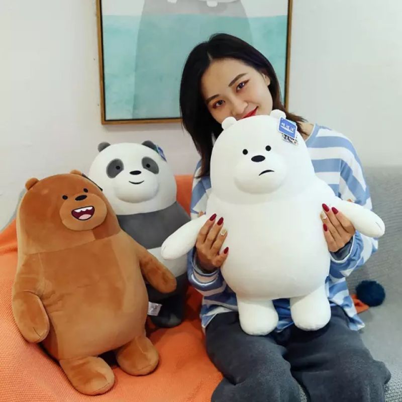 Boneka We Bare Bears/Boneka Grizzly Bare Bears Miniso Berdiri Lucu Lembut