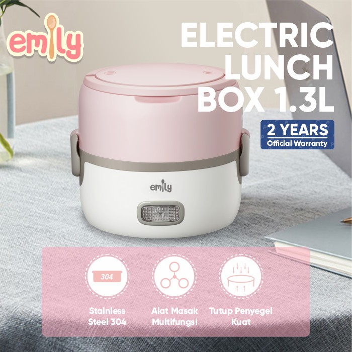 Emily ELB-53002 Electric Lunch Box 1.3L | Wadah Bekal Elektrik