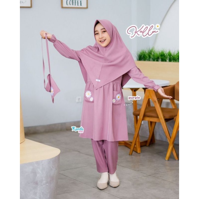kalla set tunik kids by Kamila kids open pre order