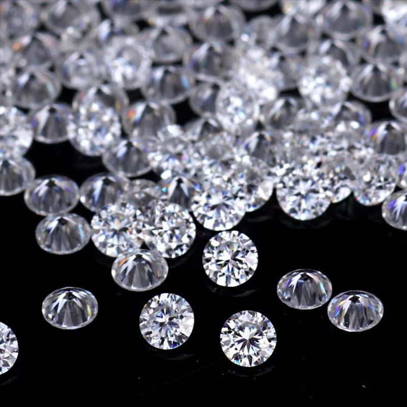 100-500pcs 5MM - 5.5MM Permata Cubic Zirconia Star Cut Ori AAA+ Quality Round White Berlian Sintetis